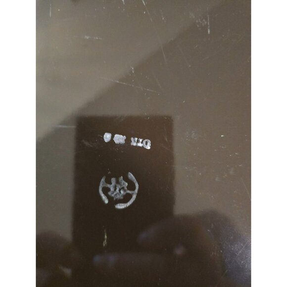 VTG Floral Toleware Russian Metal Round Tray Stamped Hand Painted Gold Trim 14" - Picture 3 of 5